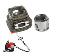 Kit Cylindre-piston 45mm Métal pour Tronçonneuse et Tondeuse à Gazon | Revêtement Céramique, Ajustement Précis, Pièce Adaptable pour Petits Moteurs Essence, Réparation Mécanique et Reconstruction