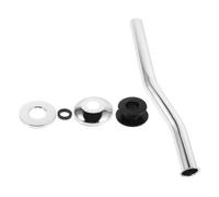 Kit D’accessoires pour Urinoir et Toilette en Acier Inoxydable Argenté | Joint D’étanchéité, Couvercle Décoratif, Raccord Mural, Installation Salle de Bain, Pièces 20x4,7cm