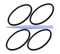 Kit D’Anneaux de Scellage en Silicone pour Tasses 16 à 20 Oz, Noir | Joints de Rechange pour Contenants Isothermes et Boîtes Alimentaires, Nettoyage Facile, avec Pince Incluse