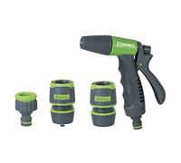 Ribimex Kit d'arrosage bi-matière Soft-Touch avec pistolet, raccords et nez robinet 1/2"-3/4"