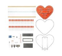 Kit d ' entraînement soudage avec PCB cœur 8x8, 32 red LED | Effets de lumière LED multicolores, puce de microcontrôleur pour les amateurs de bricolage, mode de lumière fluide