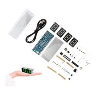 Kit D’horloge Numérique LED Scm à Monter Soi-même Boîtier Vert | Configuration Simple, Composants Non Assemblés, Plastique, Affichage Led, pour Bricolage Électronique et Apprentissage