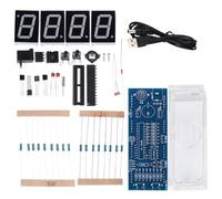 Kit D’horloge Numérique LED Soi-même, Électronique, Blanc | Configuration DIY Simple, Boîtier en Plastique, Usage Facile, pour Montage Électronique et Apprentissage