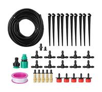 Kit d’irrigation goutte-à-goutte automatique 10 m, système d’arrosage de jardin avec buses pulvérisatrices, ensemble d’irrigation pour l’humidification et le refroidissement,