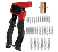 Kit d Outils de Réglage D ancrage Mural, Cheville Molly, Outil de Réglage en Métal, Avec 30 vis d ancrage Murales Creuses, Pince pour Montage de Cheville, Pour Fixation de Plaque de Plâtre