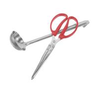 Kit D’outils pour Cheminée Extérieure, Pinces à Charbon et Pelle à | Acier et Plastique, Finition Argenté, Ensemble Complet, pour Foyer de Table et Feu de Camp
