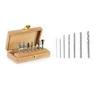 Kit d'Accessoires Dremel 660 - Coffret de 7 Fraises à Défoncer & 628 Lot de 7 Forets de Perçage - 7 Accessoires pour Outils Rotatifs Multifonctions, Plastique et Plexiglas de 0,8 à 3,2mm