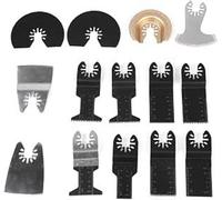 Kit d'accessoires multifonction Messenset, 14 pièces - pour outils oscillants - universel, idéal pour la découpe, compatible avec Einhell et pour les travaux de bricolage