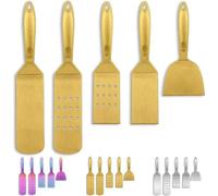 Kit d'accessoires pour barbecue 5 pièces avec manche en acier de haute qualité et matériau résistant à la chaleur - ne fond pas - ne s'écaille pas.