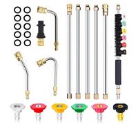 Kit d'accessoires pour nettoyeur haute pression comprenant une rallonge et un adaptateur (10 pièces)