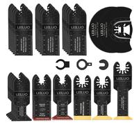 Kit d'accessoires pour outil multifonction, 32 pièces, pour bois et plaques de plâtre, avec sac de rangement