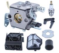 Kit d'adaptateur de carburateur avec filtre à air pour Husqvarna 136 142 141 137 41 36 Tronçonneuse pour Walbro WT-834 WT-657
