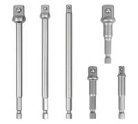 Kit d'adaptateur de douille - Accessoires de forets en acier, ensemble de tiges d'extension universelles à tige hexagonale de 6,35 mm, outil de conversion durable | Tournevis électrique, clé