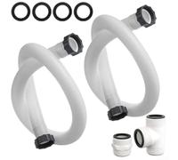 Kit d'adaptateur de tuyau de pompe de filtre de piscine, lot de 2 tuyaux de 3,8 cm avec répartiteur et connecteur en T, joints inclus pour Intex pour pompes filtrantes à sable hors sol COLEMAN 1 500
