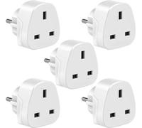 Kit d'adaptateurs électriques - Du format britannique vers l'UE - 5 pièces - Idéal pour l'Allemagne et la France