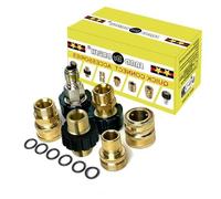 Kit d'adaptateurs pour nettoyeur haute pression - Raccords haute pression - Nettoyage du jardin - Joints toriques étanches - 6 pièces - Cuivre