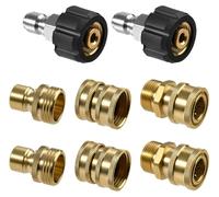 Kit d'adaptateurs pour nettoyeurs haute pression, 8 pièces, adaptateur M22-14 vers 3/8 de pouce, en laiton