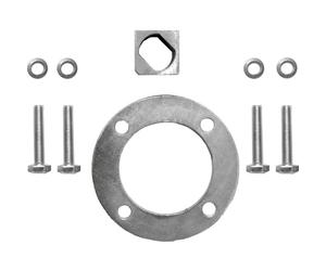 Kit d'adaptation avec anneau d'écartement SY4/5/6 Carré 35X35 mm sur tête plate SW 22
