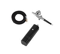 Kit d'aérographe portable 3 0Psi Compresseur avec pistolet de pulvérisateur type gravité for l'art modèle peinture artiste maquillage tatouages tatouages outils gâteau(TM80S Black C)