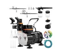 Kit d'aérographe professionnel à double Action 120W pistolet de pulvérisation électrique ensemble peinture brosse Air Art ongles tatouage maquillage modèle pulvérisateur Assurer la Stabilité