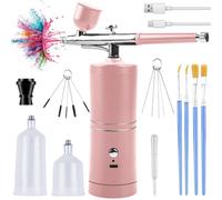 Kit d'aérographe sans fil comprenant un compresseur, un kit d'aérographe portable à batterie, rechargeable, un pistolet d'aérographe portable, ainsi que des accessoires de nettoyage pour le maquillage