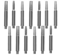 Kit D'affûtage de Tronçonneuse 12 Pièces en Émeri, Compact | 4mm, 4,8mm et 5,5mm, pour Retouches Rapides, Usage DIY et Entretien du Bois