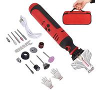 Kit d'affûtage électrique pour tronçonneuse - Mini affûteuse pour tronçonneuse avec réglage de la vitesse à 6 vitesses et système de guidage d'angle réglable (25°, 30°, 35°)