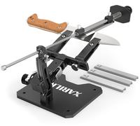 Kit d'affûtage pour couteaux - Aluminium - 3 meules diamantées de différents grains : 320, 800 et 2000 - Argenté