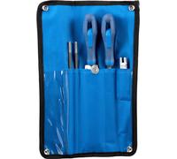 Kit d'affûtage pour tronçonneuse PFERD TOOLS 5,16 mm 13/64 pour pas de chaîne 3/8 dans un étui à roulettes
