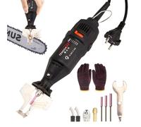 Kit d'affûteuse de chaînes de tronçonneuse - 180W sans fil - Vitesse 10 000-37 000 tr/min - Guide d'angle - Portable