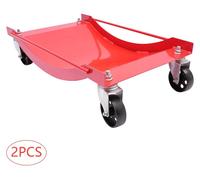 Kit d'aide au stationnement automobile - 2 chariots pour véhicules - Chariots de positionnement des pneus - Capacité de charge de 900 kg - Acier avec 4 roulettes pivotantes - Pour garage et atelier -