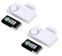 Kit d'alarme de porte avec télécommande, lot de 2, capteur magnétique
