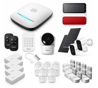 Kit d'alarme domestique, 4G et Zigbee, 3 caméras HD, sirène solaire, 10 détecteurs