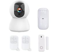 Kit d'alarme évolutif - KYF - 434Mhz - Wifi - Caméra IP PT 4MP avec sirène + Détecteur de mouvement/d'ouverture + 2 télécommandes
