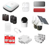 Kit d'alarme pour maison intelligente, compatible WiFi et GSM, avec 2 caméras solaires