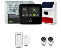 Kit d'alarme sans fil HUXGO avec Wi-Fi et GSM 4G pour la maison, avec sirène, 1 détecteur de mouvement et 1 capteur de porte et fenêtre, HXA502 B