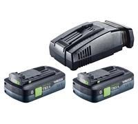 Kit d'alimentation Festool 18 V 2xTBX4/SCA16 avec 2 batteries BP 18 TBX 4 C-ASI 18 V 4,0 Ah (2x 578745) + chargeur rapide SCA 16 (576953)