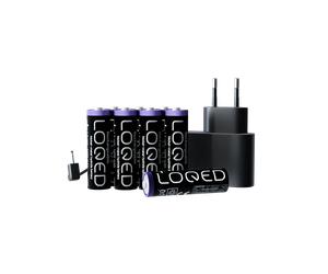 Kit d'alimentation LOQED - Bloc d'alimentation avec batteries rechargeables pour serrure connectée LOQED Touch