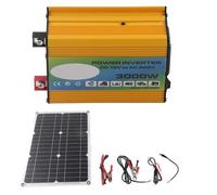 Kit d'alimentation solaire portable 2025 avec double port USB, onduleur 30 A, 12 V, 24 V, contrôleur de charge solaire, panneau solaire 18 W, 18 V, jaune, 12 V à 220 V