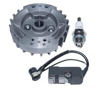 Kit d'allumage moteur avec volant d'inertie pour tronçonneuse chinoise 4500 5200 5800, convient pour tronçonneuse chinoise 45 cc, 52 cc, 58 cc, pièce de rechange facile à installer