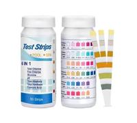 Kit d'analyse de l'eau - Non spécifié - 6 en 1 - 50 bandelettes - Mesure chlore, brome, pH