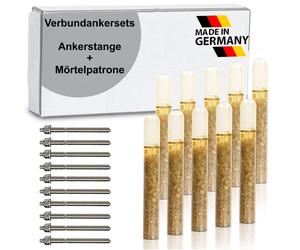 Kit d'ancrage : tige d'ancrage + cartouche de mortier, dimensions M8 x 190 mm