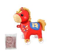 Kit d'Animaux en Ballons | 2026 Nouvelle Année avec Roues,Décoration de Fête Gonflable Cheval,pour Fête du Printemps Vacances Diplôme Extérieur Maison Jardin Salon