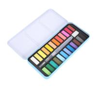 Kit D'aquarelle Professionnel pour Artistes, Coffret Bleu en Fer | Séchage Rapide, Léger et Facile à Dissoudre, Plateau de Mélange et Éponge