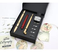 Kit d'arabesque : plume, porte-plume en bois, encre
