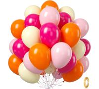 Kit d'arc de ballons rose jaune Orange, 40 pièces, ballons orange rose vif pour mariage, anniversaire, décorations de réception-cadeau pour bébé une petite couture no.3 40pcs
