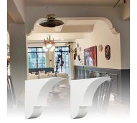 Kit d'arc de porte arrondi, Kit d'arc de porte en mousse universel, paquet 2, bricolage, plusieurs tailles, blanc