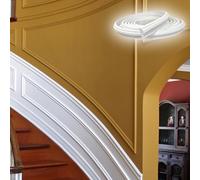 Kit D'arc de Porte Arrondi Moulure Murale/arche de Porte Flexible et Cintrée, Moulure Décorative D'arche Découpée, Bandeau de Finition Moderne à Peindre pour Cadre de Porte(2.5 cm (1"),2m(6.5ft))