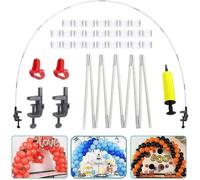 Kit d'arche de ballon - FOLAYA - Ensemble complet - 25 clips - 10 tiges de 39 cm - Pompe incluse