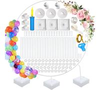 Kit d'arche de ballons, blanc, réglable, pour un projet "fait maison", avec base